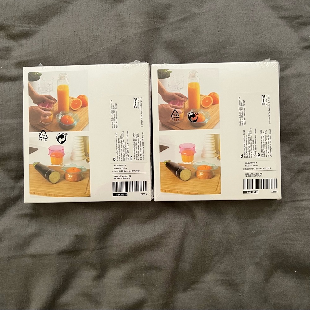 IKEA ÖVERMÄTT
Food cover, set of 3, silicone multicolor (2 boxes) - Picture 6 of 9